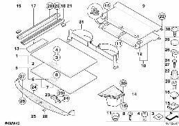 Obudowa podłogi bagażnika diagram for BMW X3 E83 LCI 2.0d