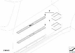 Zest. dopos.-listwa prog.,stal nierdz. diagram for BMW MINI R50 Cooper