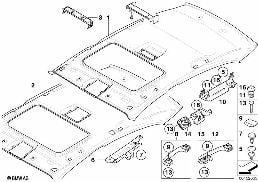 Pavillon diagram for BMW 1 Series E87 LCI 120i