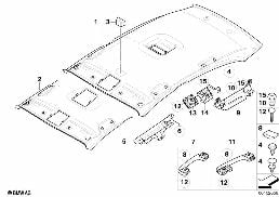 Pavillon / Poignée de maintien diagram for BMW 1 Series E87 LCI 120i