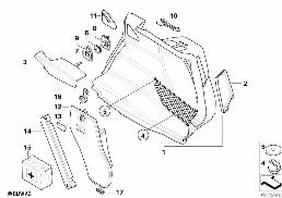 REVETEMENT DE COFFRE A BAGAGES droit diagram for BMW 1 Series E87 LCI 120i