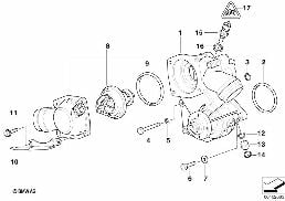 Sistema refriger./bomba água/termóstato diagram for BMW 7 Series E38 750i