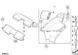 INTAKE SILENCER / FILTER CARTRIDGE INTAKE SILENCER / FILTER CARTRIDGE diagram for BMW 3 Series E92 M3