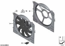 FAN HOUSING, MOUNTING PARTS diagram for BMW 3 Series E92 M3