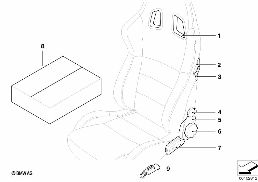 Fotel sport. John Cooper Works, detale diagram for BMW MINI R50 Cooper