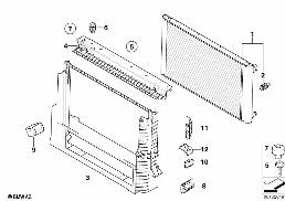 Pieces de fixation de radiateur