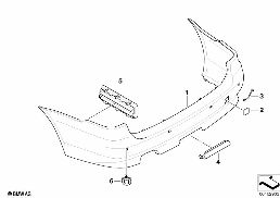 TRIM COVER, REAR diagram for BMW 5 Series E61 LCI 525d