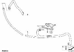 HOSE LINES, HEADLIGHT WASHER SYSTEM diagram for BMW 5 Series E61 530d