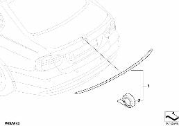 Πίσω αεροτομή Μ diagram for BMW 3 Series F80 M3 M3