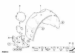 Garniture du passage de roue avant diagram for BMW Z4 E85 2.5i