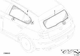 Pare-soleil diagram for BMW 1 Series E82 120i