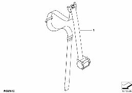 SAFETY BELT FRONT diagram for BMW 6 Series E63 LCI 650i