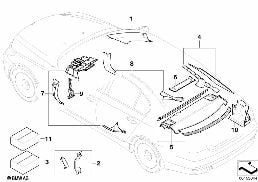 车身内部饰件 diagram for BMW 5 Series E60 530i