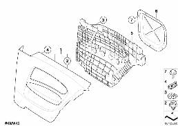 LATERAL TRIM PANEL REAR diagram for BMW 1 Series E82 118d