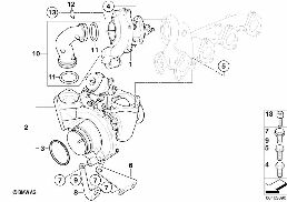 TURBOCHARGER diagram for BMW 1 Series E82 123d