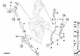 OIL SUPPLY EXHAUST TURBOCHARGER diagram for BMW 1 Series E82 123d