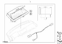 Post-équipt p vide-poches planche bord diagram for BMW 1 Series E82 120i