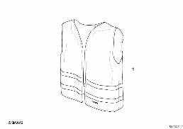 WARNING VEST diagram for BMW 8 Series E31 850Ci