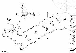FUEL PIPE AND SCAVENGING LINE diagram for BMW 5 Series E61 LCI M5