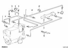 BRAKE PIPE FRONT ABS diagram for BMW 5 Series E34 525i