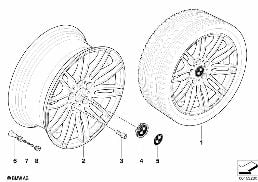 BMW PERFORMANCE LA WHEEL/DOUBLE SPOKE269 diagram for BMW 3 Series E46 318i