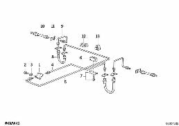 BRAKE PIPE REAR ABS diagram for BMW 5 Series E34 525i