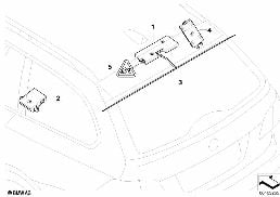 SINGLE PARTS F ANTENNA-DIVERSITY diagram for BMW 3 Series E91 335d