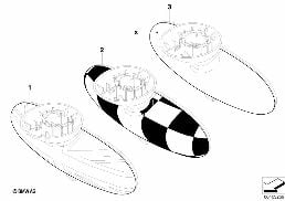 Osłona wewn. lusterka wsteczn. diagram for BMW MINI R50 Cooper