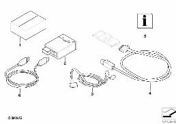RETROFIT KIT USB/IPOD CONNECTION diagram for BMW 3 Series E90 318i