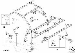 Support de hayon diagram for BMW X3 E83 LCI 2.0d