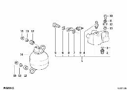 PRESSURE REGULATOR/PRESSURE ACCUMULATOR diagram for BMW 5 Series E34 530i