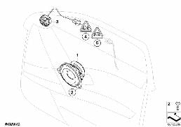 SINGLE PARTS F FRONT DOOR HIFI SYSTEM diagram for BMW 5 Series E61 LCI 530d