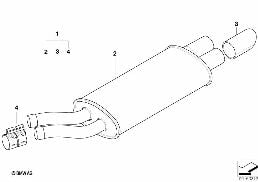 BMW PERFORMANCE REAR MUFFLER