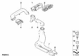 Kanał powietrza diagram for BMW 6 Series E63 LCI 630i