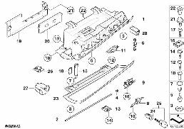 GLOVE BOX diagram for BMW 5 Series E60 LCI 523Li