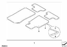 INDIVIDUAL FLOOR MATS, LEATHER BORDER diagram for BMW 3 Series E91 320d