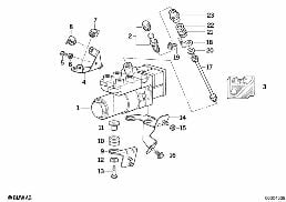 Hydroaggregat ABS/ASC+T diagram for BMW 7 Series E32 750iL