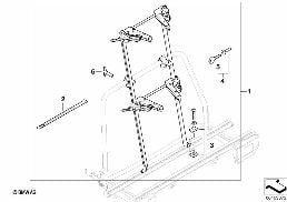 REAR CARRIER SKI/SNOWBOARD HOLDER diagram for BMW 3 Series E92 325i
