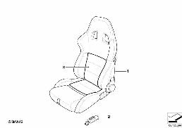 Fotel sportowy John Cooper Works diagram for BMW MINI R50 Cooper