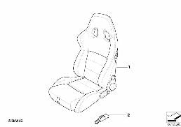 Fotel sportowy John Cooper Works diagram for BMW MINI R50 Cooper