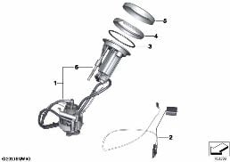 Pompa carburante / Sensor del livello diagram for BMW Rolls-Royce Phantom RR1 Phantom