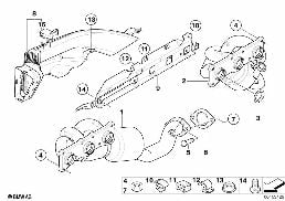 EXHAUST MANIFOLD WITH CATALYST diagram for BMW 6 Series E64 LCI 630i