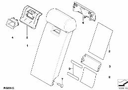 SEAT REAR, CENTER ARMREST, MULTIFUNCTION diagram for BMW X3 E83 2.5i