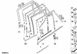 แผ่นปิดและซีลประตูด้านหลัง diagram for BMW X5 E70 3.0si