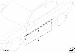 IMPACT GUARD STRIPS, SIDE diagram for BMW 3 Series E92 LCI 328xi