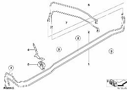 Kraftstoffleitung/Befestigungsteile diagram for BMW MINI Clubman R55 Cooper d
