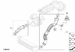 Syst.d'aspir.-tube d'air suralimente/AGR diagram for BMW X3 E83 LCI 2.0d
