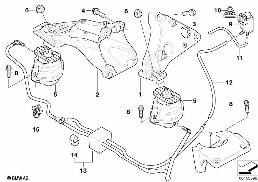 Zawieszenie silnika diagram for BMW 5 Series E60 LCI 520d