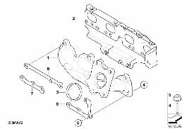 배기다기관 diagram for BMW MINI Clubman R55 Coop.S JCW