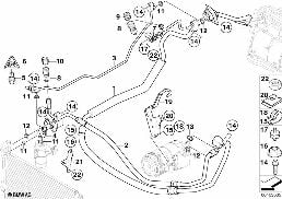 Conduites de réfrigérant diagram for BMW X3 E83 LCI 2.0d